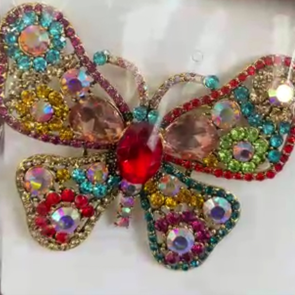 Colorful Butterfly Brooch - Picture 2 of 2